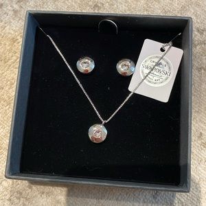 Nic & Syd Swarovski crystal stud earrings and necklace
